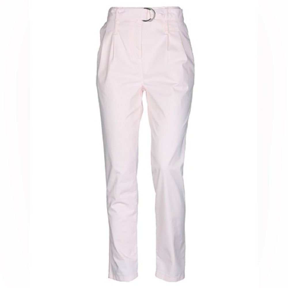 Maje Parissou Pale Pink Trouser Pants Tapered Stretch Cotton - Picture 2 of 10